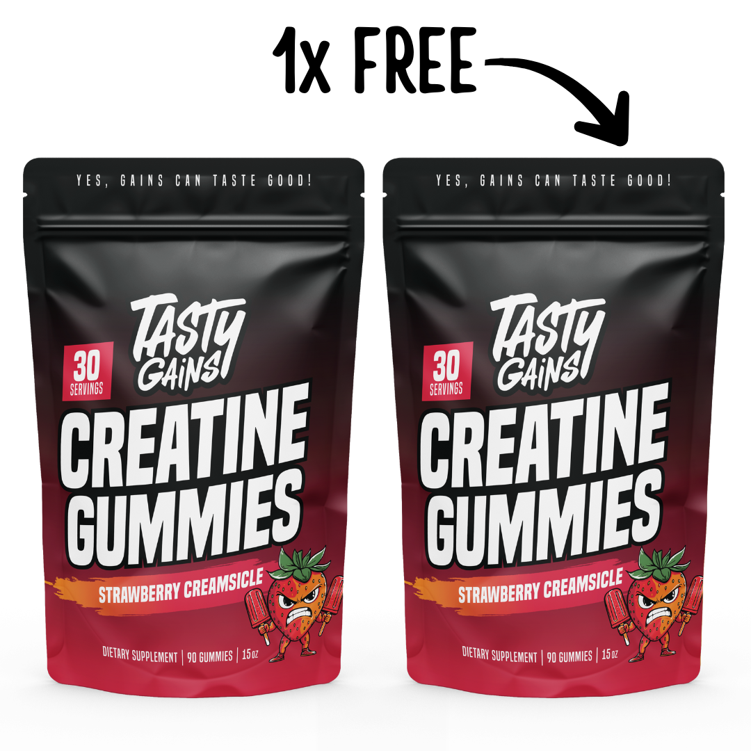 Tasty Gains Creatine Gummies — Buy 1, Get 1 Free!