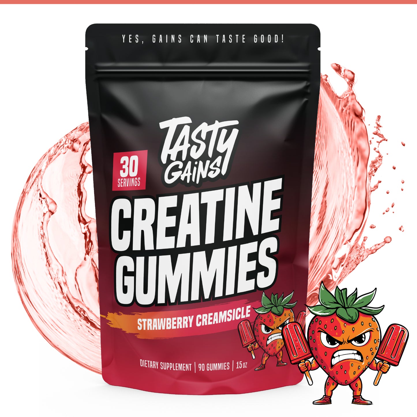 Tasty Gains Creatine Gummies — Buy 1, Get 1 Free!