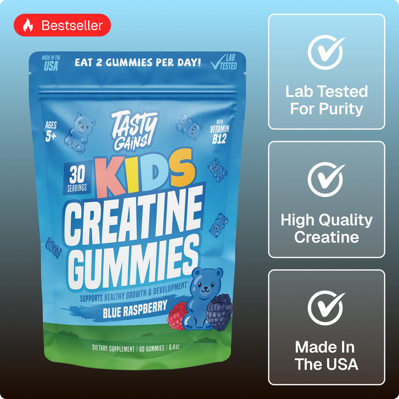 Tasty Gains Kids Creatine Gummies