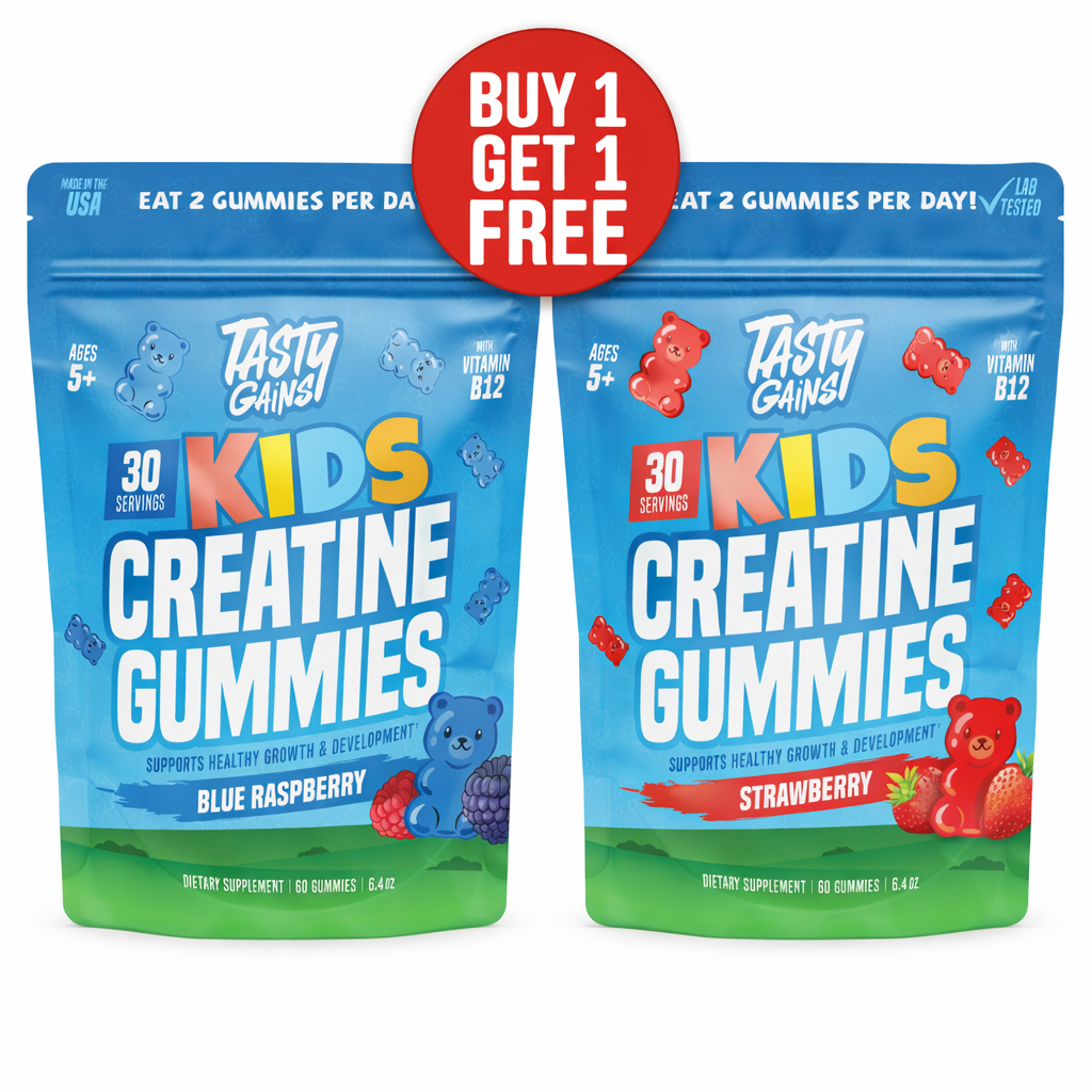 Tasty Gains Kids Creatine Gummies (Buy 1 Get 1 Free)