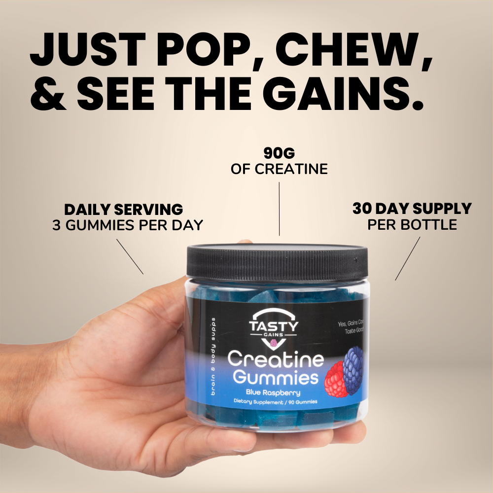 Tasty Gains Creatine Infused Gummies - 90g