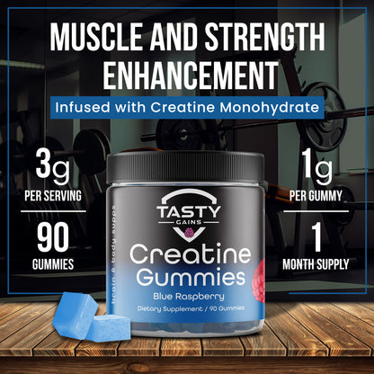 Tasty Gains Creatine Infused Gummies - 90g