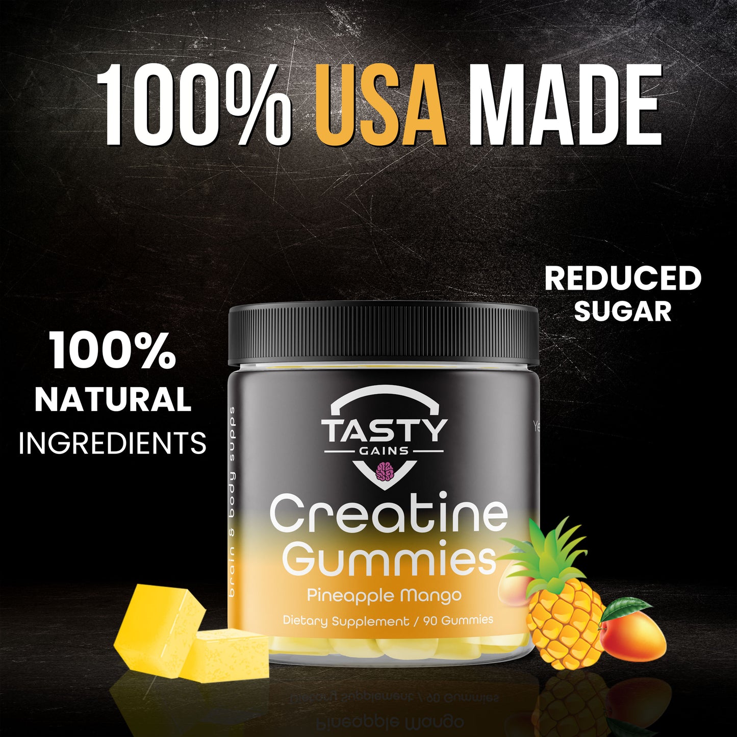 Tasty Gains Creatine Infused Gummies - 90g