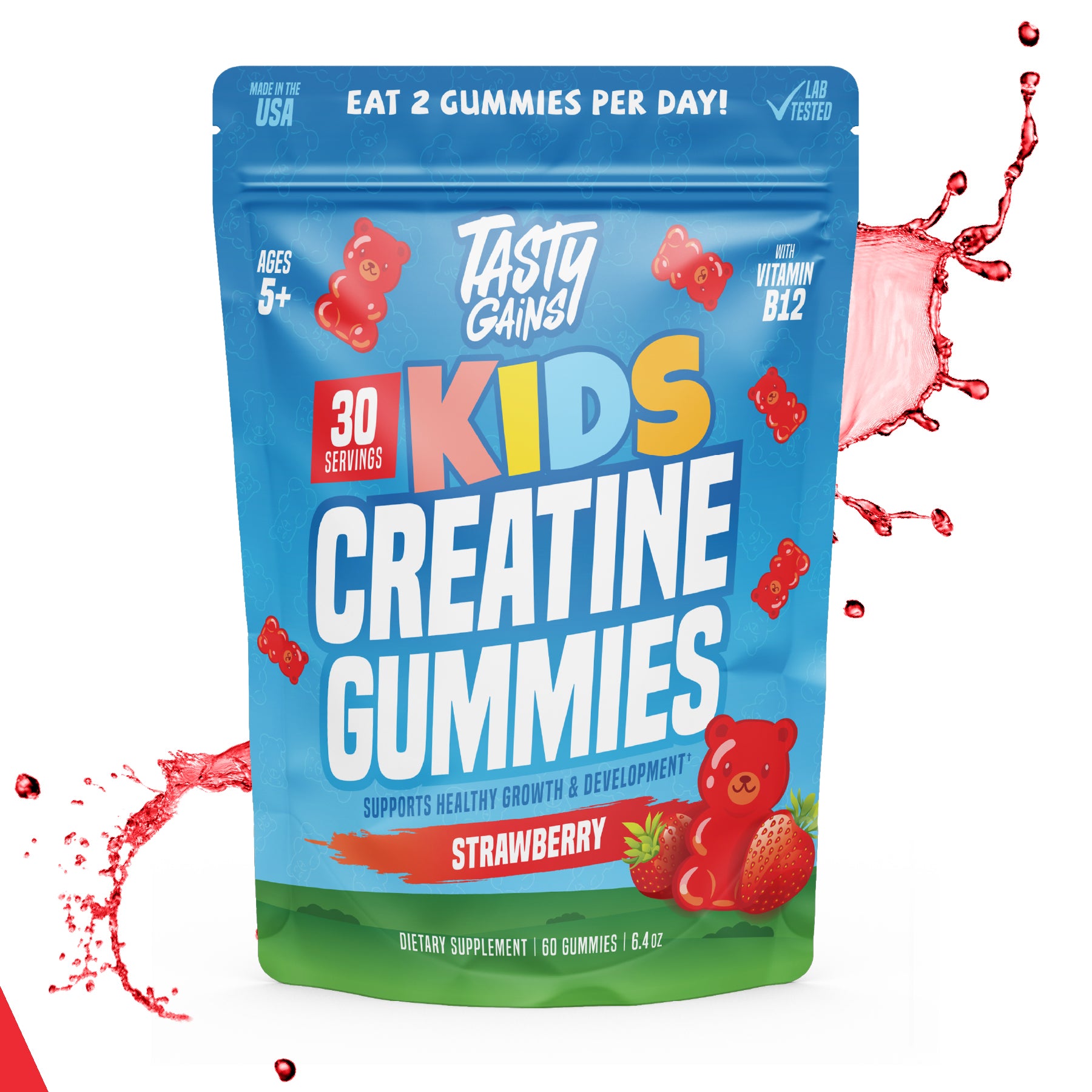 Tasty Gains Kids Creatine Gummies