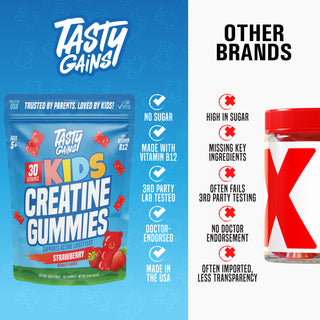 Tasty Gains Kids Creatine Gummies