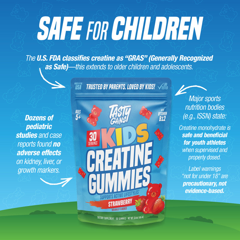Tasty Gains Kids Creatine Gummies