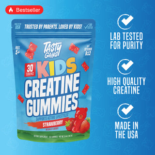 Tasty Gains Kids Creatine Gummies