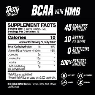 BCAA & HMB Hydration Powder - 45 Servings (Strawberry Watermelon)