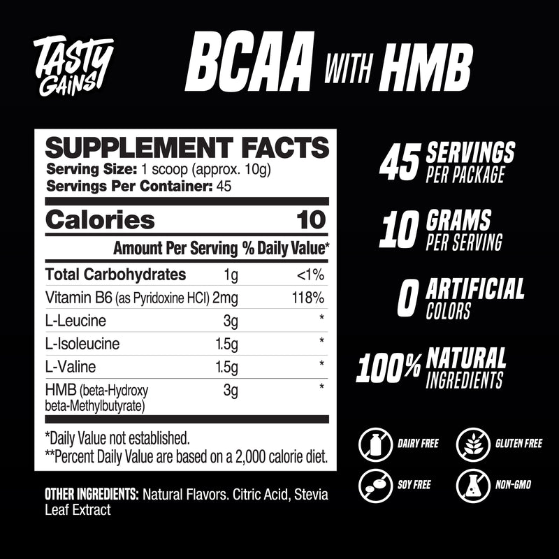 BCAA & HMB Hydration Powder - 45 Servings (Strawberry Watermelon)