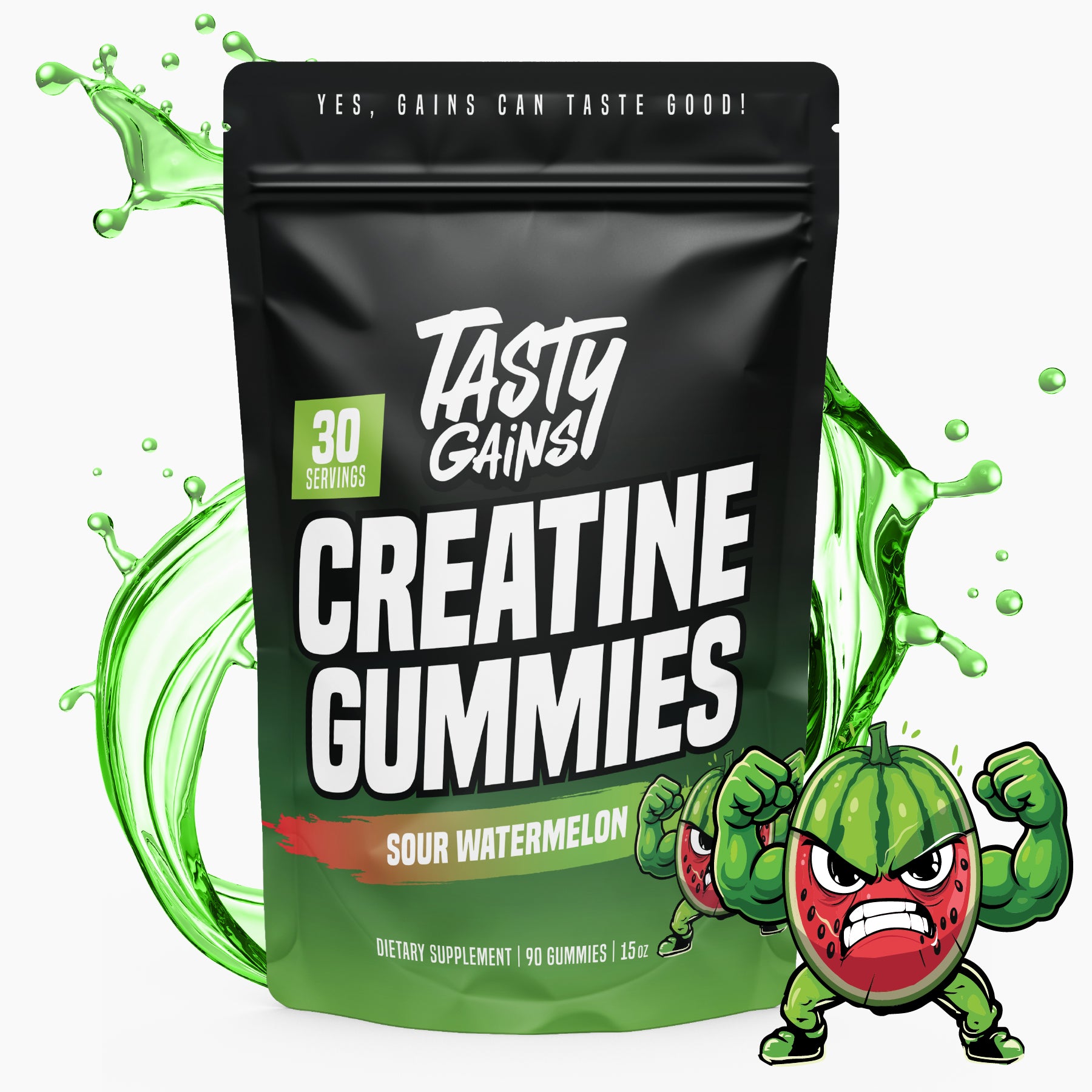 Tasty Gains Creatine Gummies - 90 Gummies