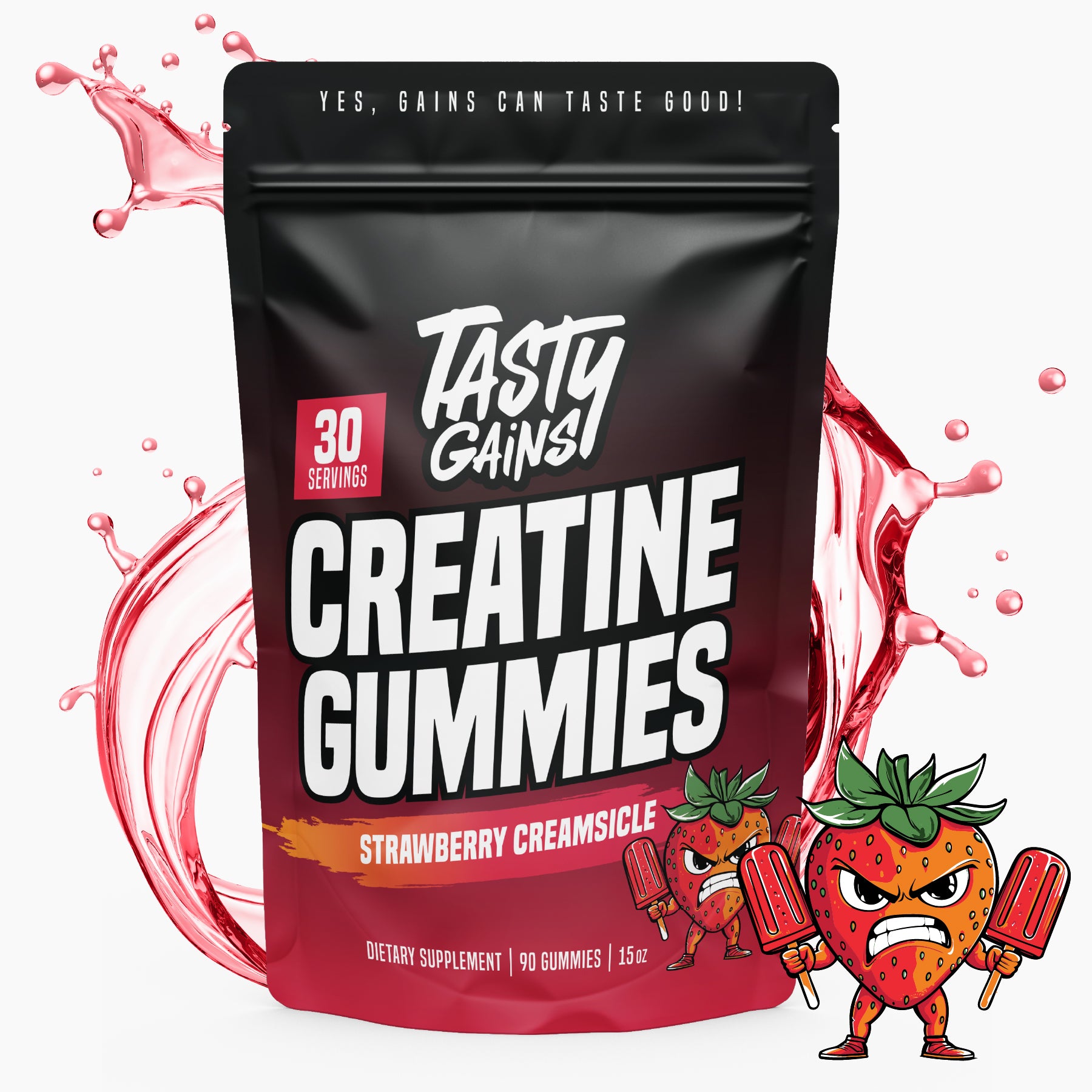 Tasty Gains Creatine Gummies - 90 Gummies