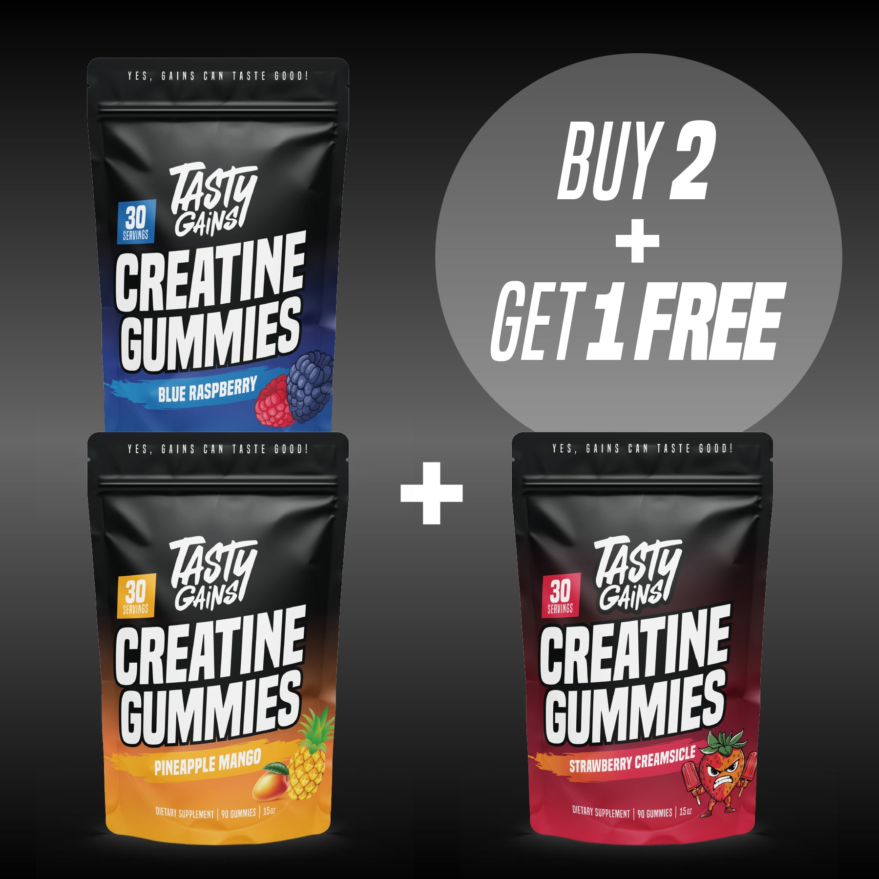 Creatine Gummies Mixed Pack (3x)