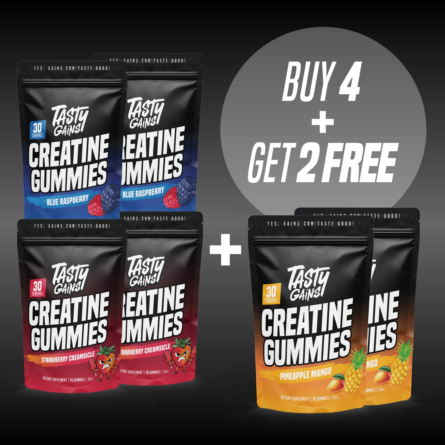 Creatine Gummies Mixed Pack (6x)