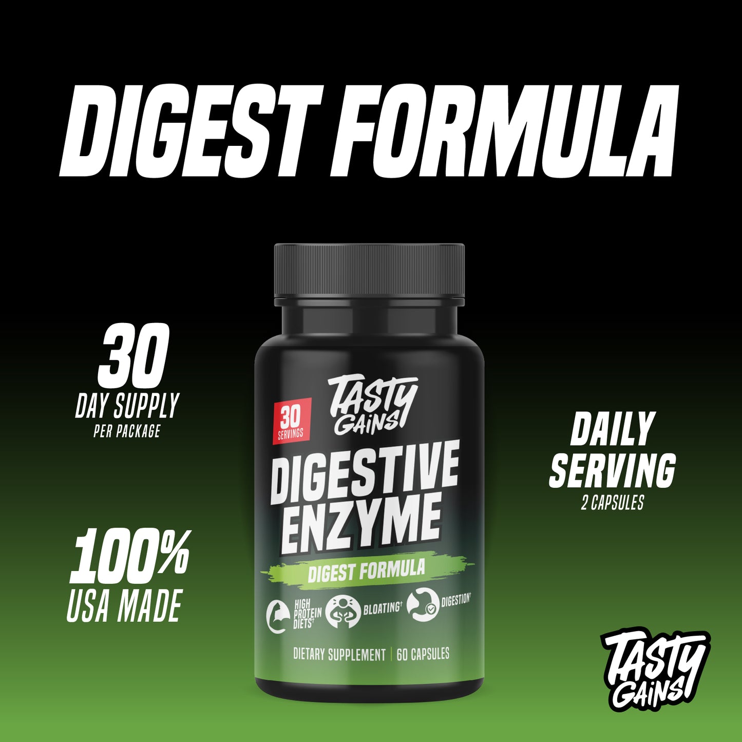 Tasty Gains Digestive Enzyme (Capsule)