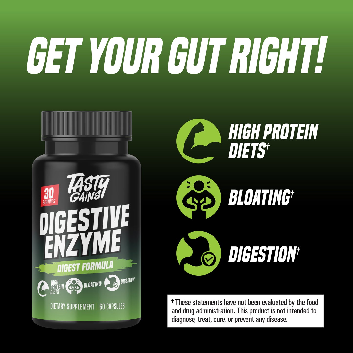 Tasty Gains Digestive Enzyme (Capsule)