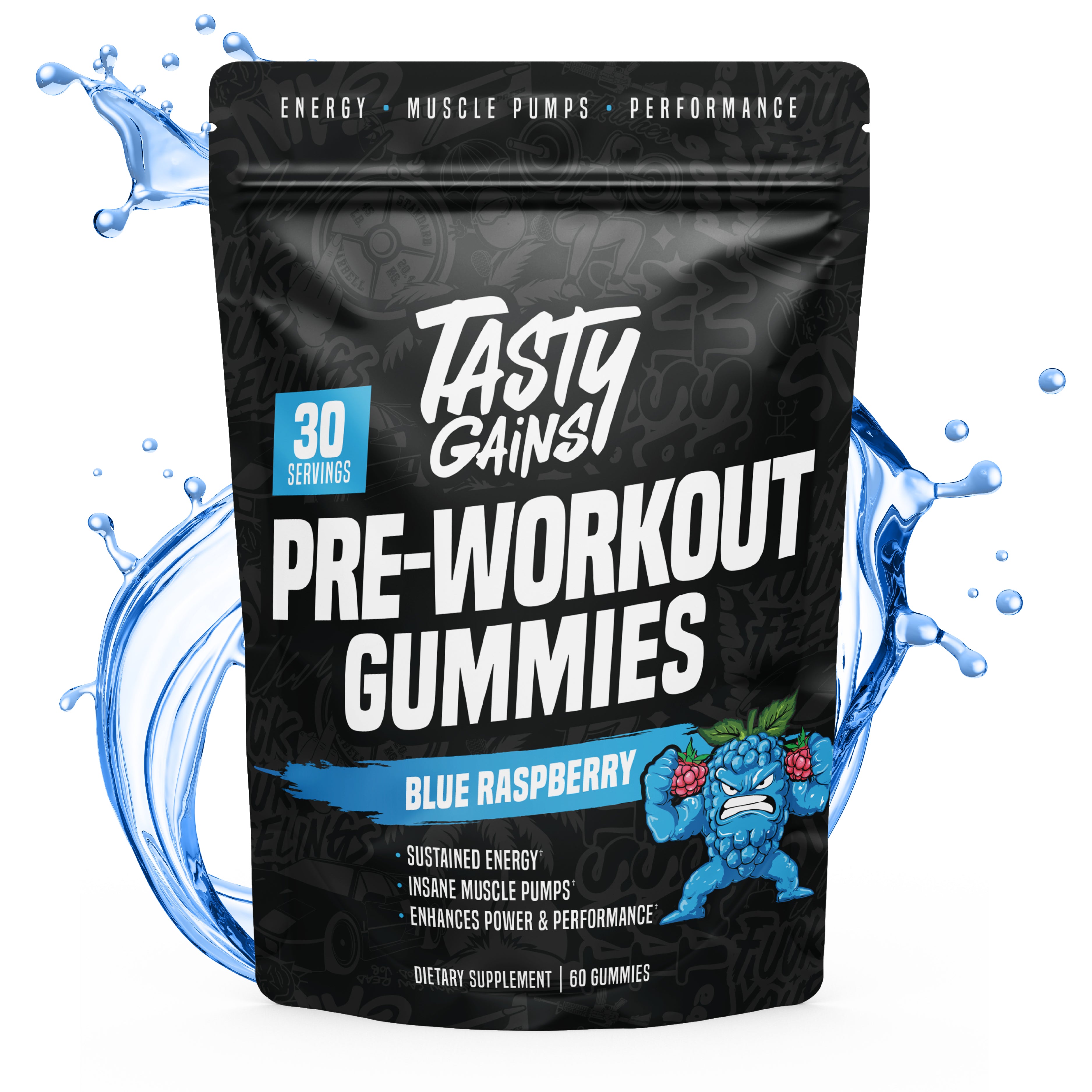 Tasty Gains Pre-Workout Gummies - 30 Servings