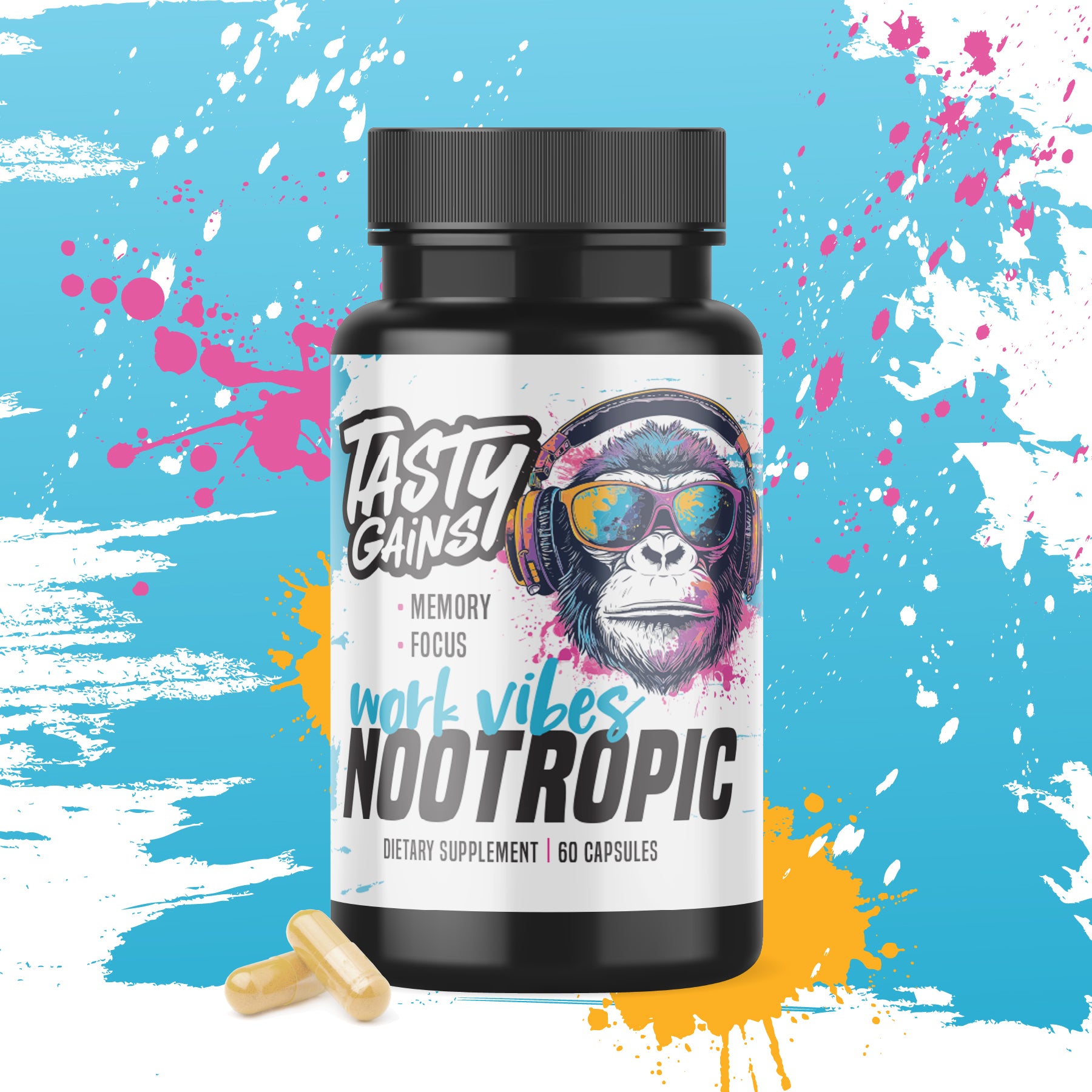 Tasty Gains Work Vibes Nootropic